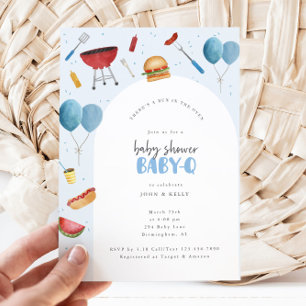 Baby Shower Baby-Q (barbacoa) para la invitación d