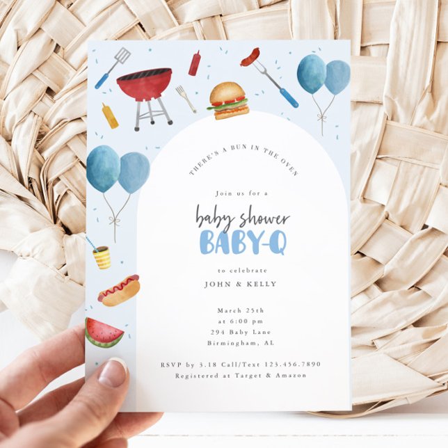 Baby Shower Baby-Q (barbacoa) para la invitación d (Subido por el creador)