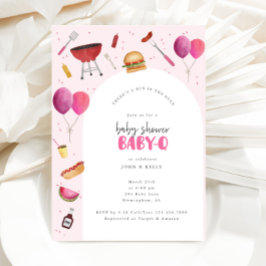 Baby Shower Baby-Q (BBQ) para la invitación a la n