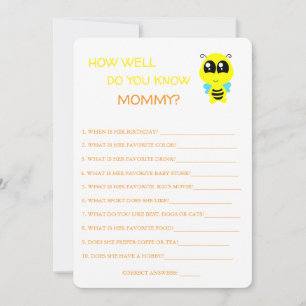 Baby Shower, Bee, ¿Qué Tan Bien Conoce La Tarjeta