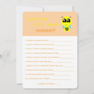 Baby Shower, Bee, ¿Qué Tan Bien Conoce La Tarjeta