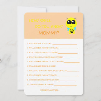 Baby Shower, Bee, ¿Qué Tan Bien Conoce La Tarjeta 
