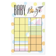 Baby Shower BINGO Beach Ball Flyer