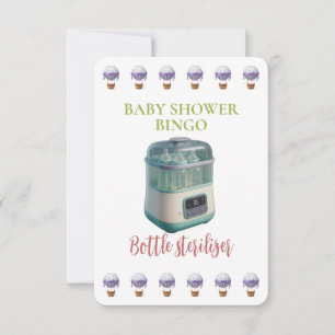 Baby Shower Bingo Card, Funny Game- Sterilizer