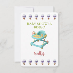 Baby Shower Bingo Card, Funny Game- Walker