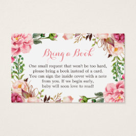 Baby Shower Book Request Rubor Pink Floral