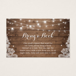 Baby Shower Book Request Rustic Wintic Snow