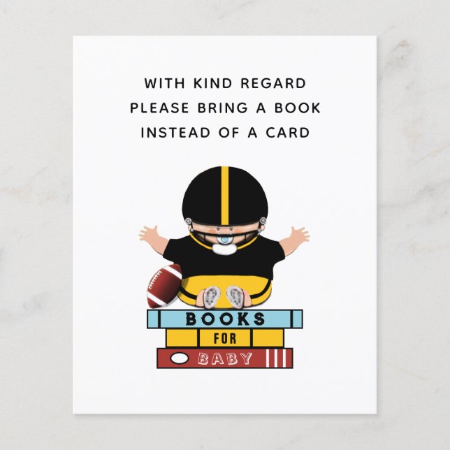 Baby Shower Books para la tarjeta de cierre para b (Anverso)