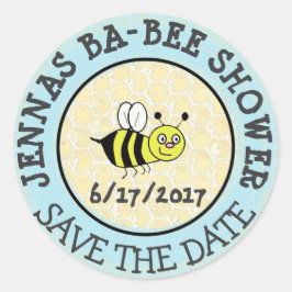 Baby Shower Bumble Bee Pegatina Guardar la fecha