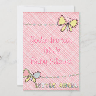 Baby Shower - chica - invitación del libro de