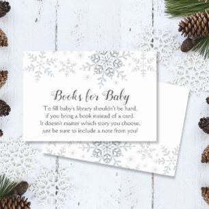 Baby Shower con copos de nieve de plata trae un li