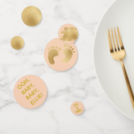 Baby Shower Confetti Classic Pink N Gold