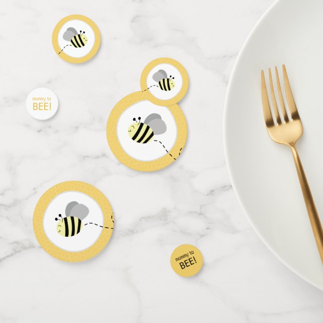 Baby Shower Confetti con burbujas gris y amarillo (Grupo)