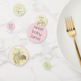 Baby Shower Confetti Construye una biblioteca/rosa