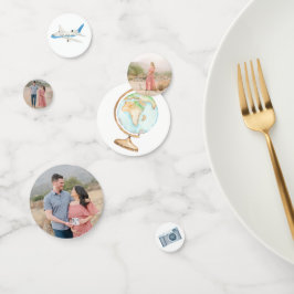 Baby Shower Confetti World Travel Ilustracion