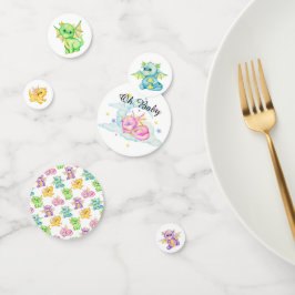 Baby Shower Cute Dragon Confetti
