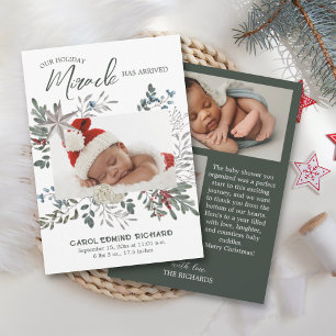 Baby Shower de anuncio de nacimiento de 3 Collages