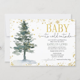 Baby Shower de árbol de Navidad por invitación de