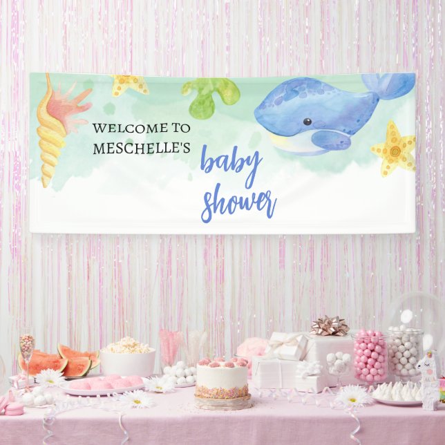 Baby Shower de bienvenida a la pancarta Summer Und (Fiesta)