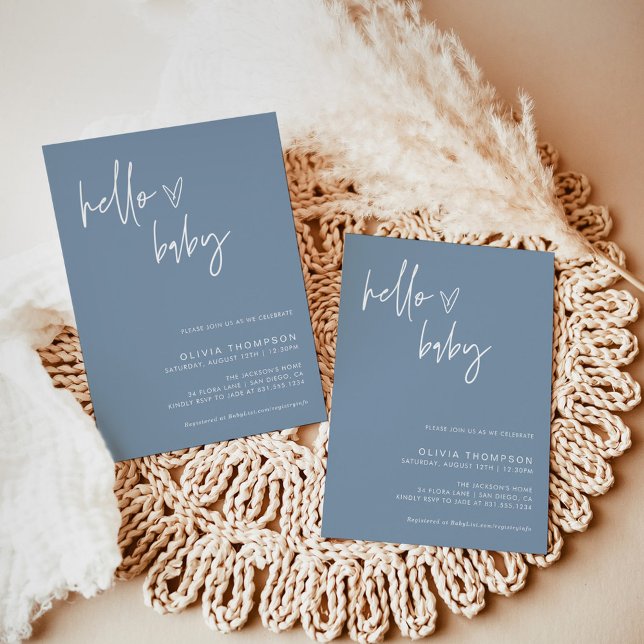 Baby Shower de Blue Boy | Invitación moderna de Bl (Subido por el creador)