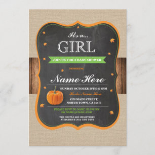 Baby Shower de calabaza es una invitación de Fiest