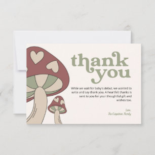 Baby Shower de Champiñones Agradecimiento   Verde 