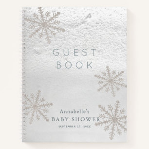 Baby Shower de copo de nieve - Libro de invitados