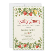 Baby Shower de Cuadros de Fresa Cultivada Localmen