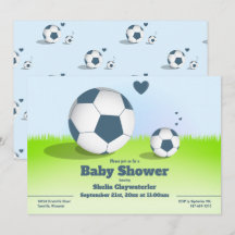 Baby Shower de Fútbol Azul | Invitación