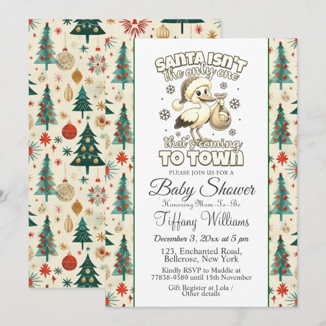 Baby Shower de Invitación preciosa de tormenta de  (Anverso / Reverso)