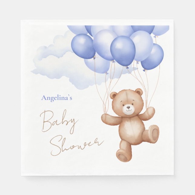 Baby Shower de la servilleta de papel. (Anverso)