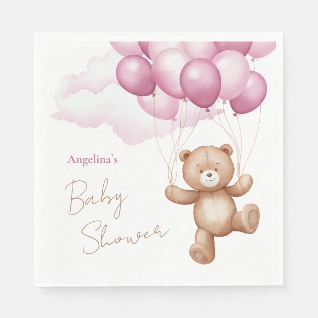 Baby Shower de la servilleta de papel. (Anverso)