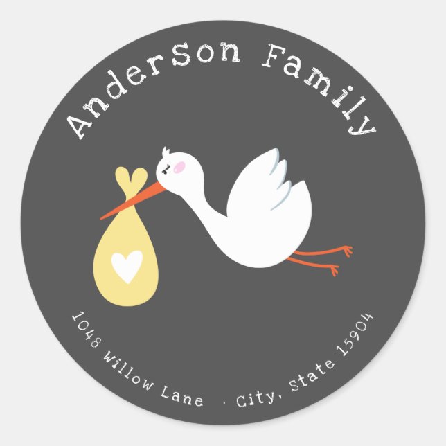 Baby Shower de larga distancia por sello de direcc (Anverso)