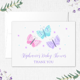 Baby Shower de las mariposas Purple Pink Aqua