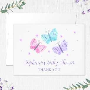 Baby Shower de las mariposas Purple Pink Aqua