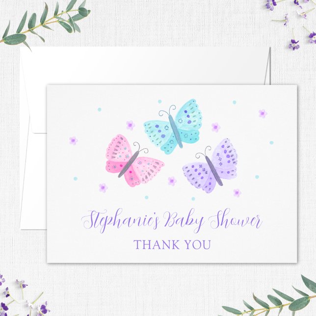 Baby Shower de las mariposas Purple Pink Aqua (Subido por el creador)