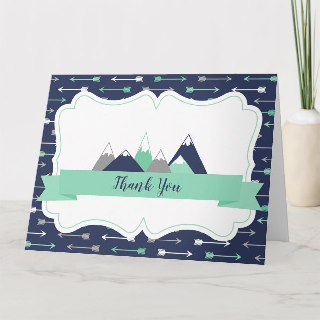 Baby Shower de las Montañas de Tarjetas plegadas (Anverso)