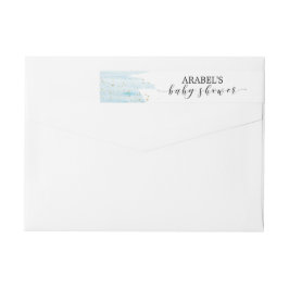 Baby Shower de manchas de color azul y oro