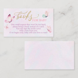 Baby Shower de mariposa trae una tarjeta de libro