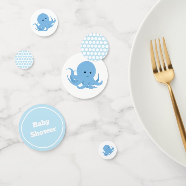 Baby Shower de Octopus Azul | Table Confetti (Grupo)