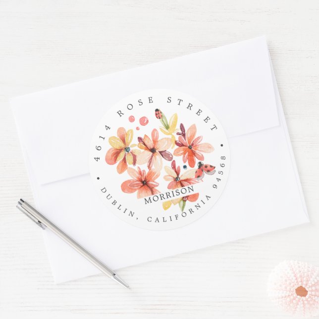 Baby Shower de primavera | Etiqueta de dirección d (Sobre)