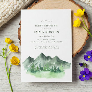 Baby Shower de Rustic Green Mountain Adventure
