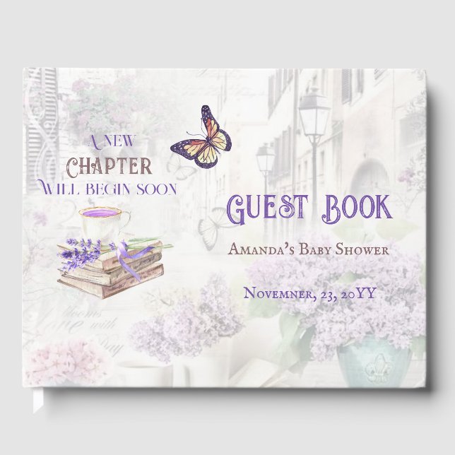 Baby Shower del libro de invitados de New Chapter  (Anverso)