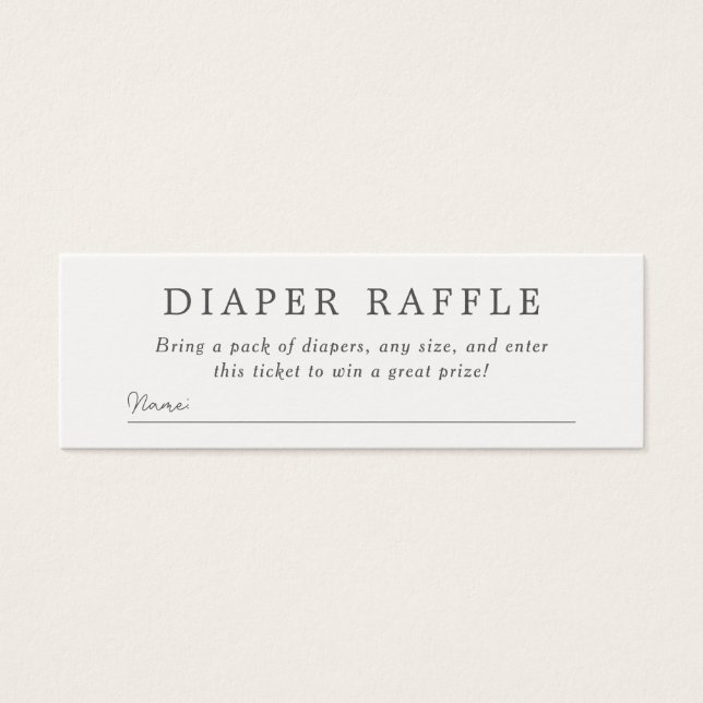 Baby Shower Diaper Raffle | Purpurina Rosa de Ombr (Frente)