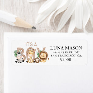 Baby Shower Es una etiqueta de dirección de retorn