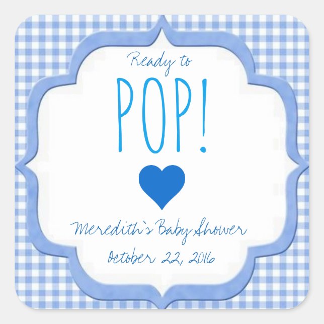 Baby Shower está listo para atraer Pegatinas para  (Anverso)