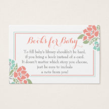 Baby Shower floral trae una solicitud de libro
