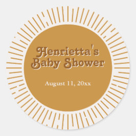 Baby Shower Gracias Pegatina Aquí Viene El Hijo