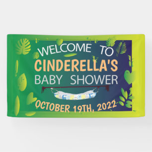 Baby Shower Greenery deja una pancarta de bienveni