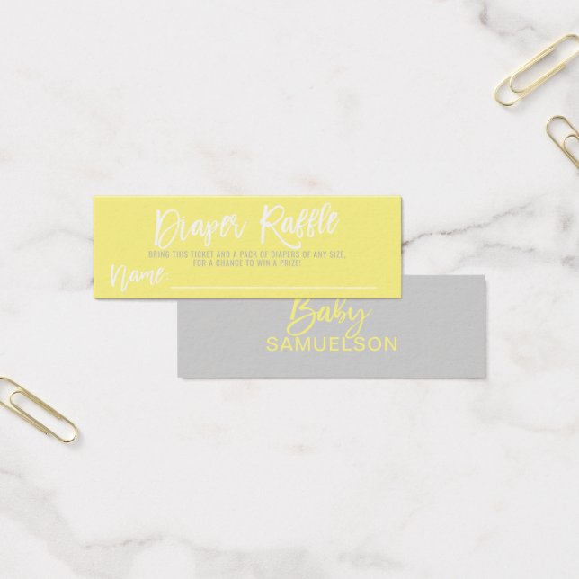 Baby Shower gris amarillo con billete de calibre d (Oficina)